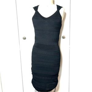 Cache Knit V-Neck Bodycon Dress